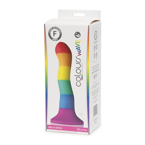 Rainbow dildo with suction cup - at EdenFantasys