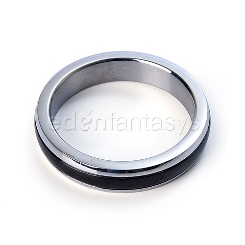 Product: Black band stainless steel cock ring