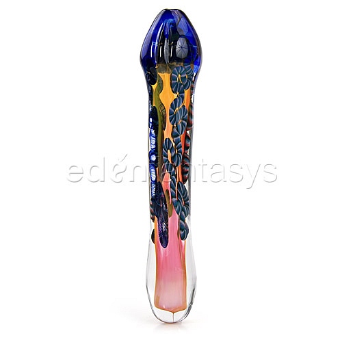 Product: Blue head caterpillar lattachino inside out glass dildo wand