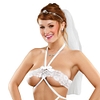 Exposed bridal lace diamond teddy queen size View #2