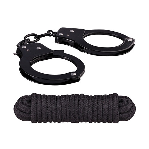 Product: Sinful metal cuffs with keys and rope