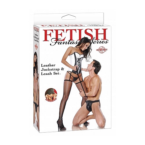 Product: Leather jockstrap and leash set