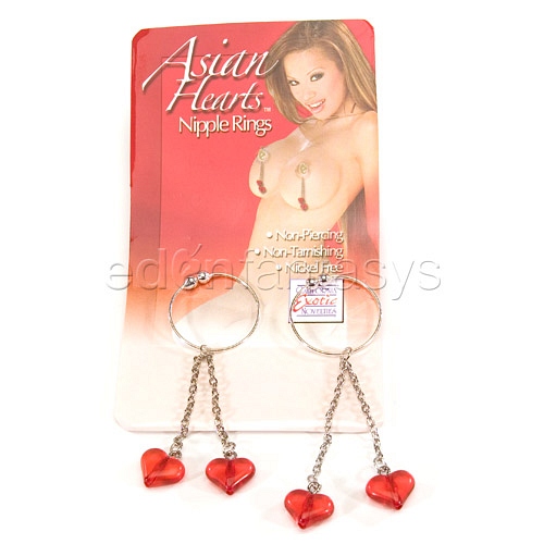 Product: Asian hearts nipple rings