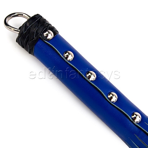 Product: Black and blue strap whip