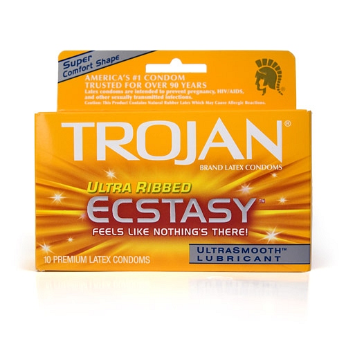 Product: Trojan ultra ribbed ecstasy