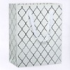 Silver diamond grid tote View #1