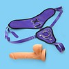 Wide back vegan harness and 8.3" dildo set View #1