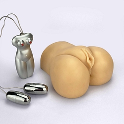 Realistic pussy and ass with vibrating bullet