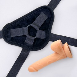 Soft touch harness and 8.3" dildo set