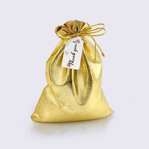 Gold gift pouch