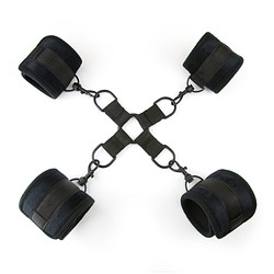 Soft touch hog tie with 4 cuffs