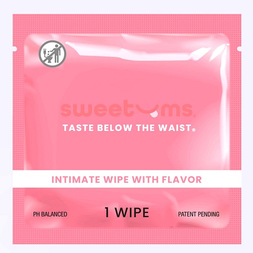 Sweetums flavored wipe cherry - 1 piece