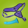 Wide back vegan harness and 6.5" dildo set View #2