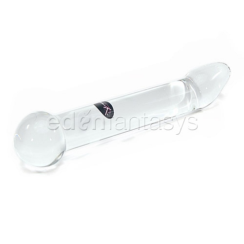 Product: Ball head with curved elbow glass dildo wand