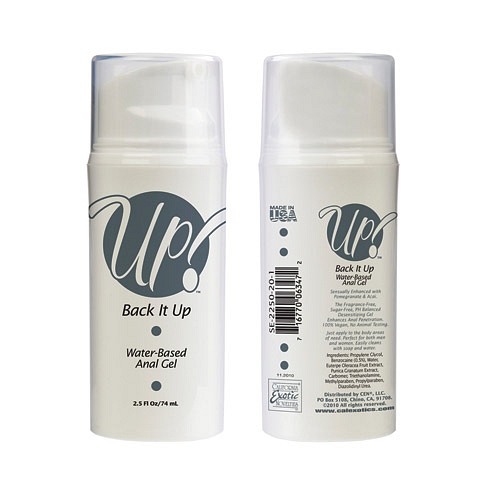 Product: Back it up water based anal gel