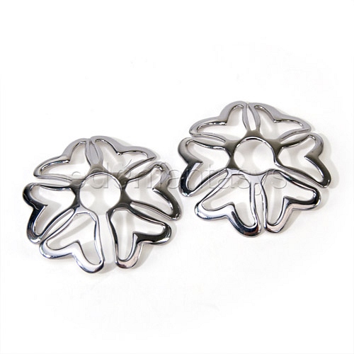 Product: Silver heart nipple shields